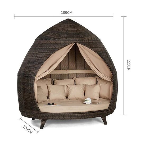 Freeshipping Lounger Outdoor Rattan Sofa