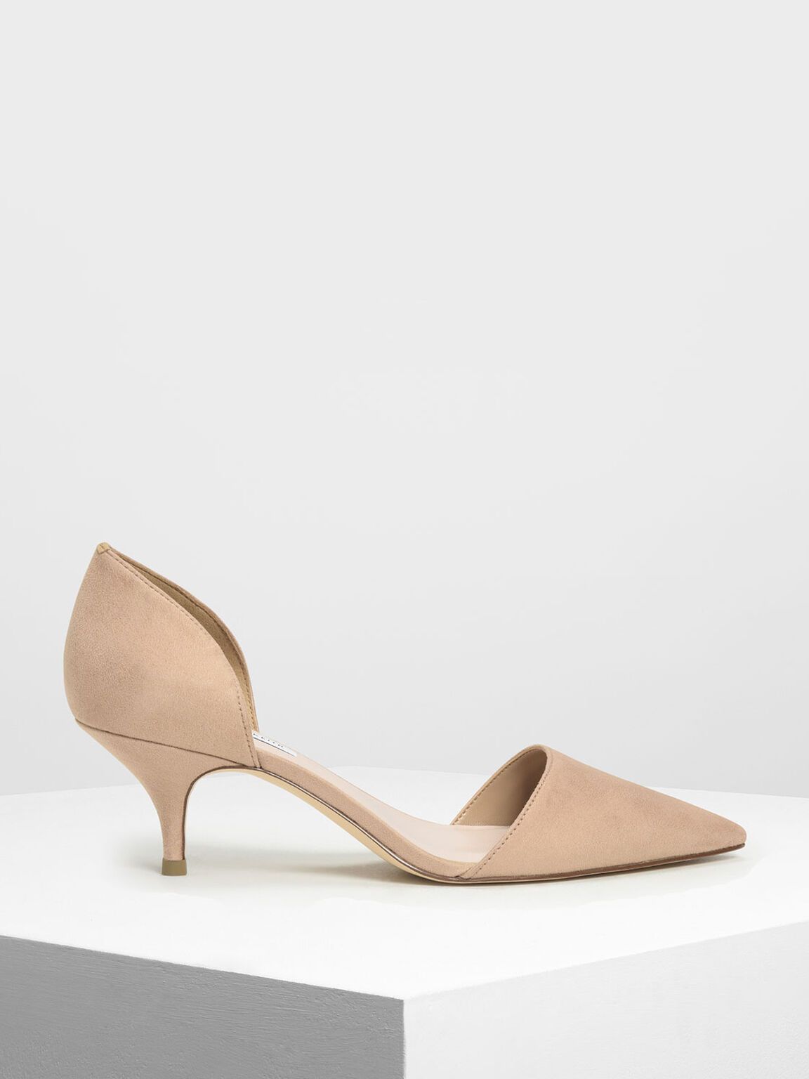 D'Orsay Glitter Kitten Heel Pumps [SR]