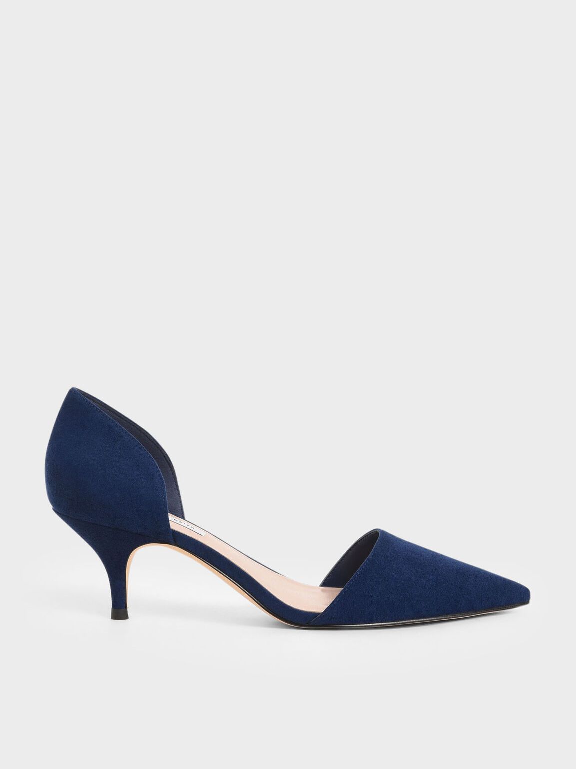 D'Orsay Glitter Kitten Heel Pumps [SR]