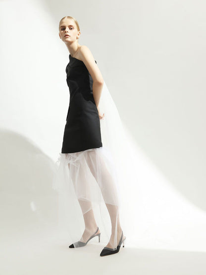 Glitter Half D'Orsay Slingback Pumps [OL]