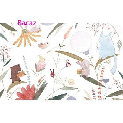 Cartoon Forest Animal Wallpaper Mural 3d Wall