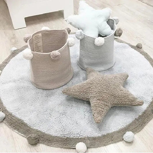 Cotton Round Rug Nordic Soft Fluffy Floor