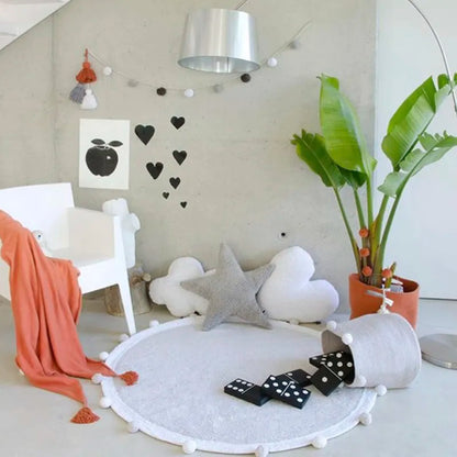 Cotton Round Rug Nordic Soft Fluffy Floor
