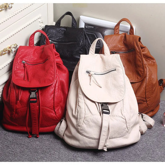 Luxury Famous Brand Designer Washed Leather