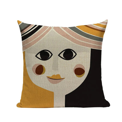 Deer Tree Bohemian Yellow Cushion
