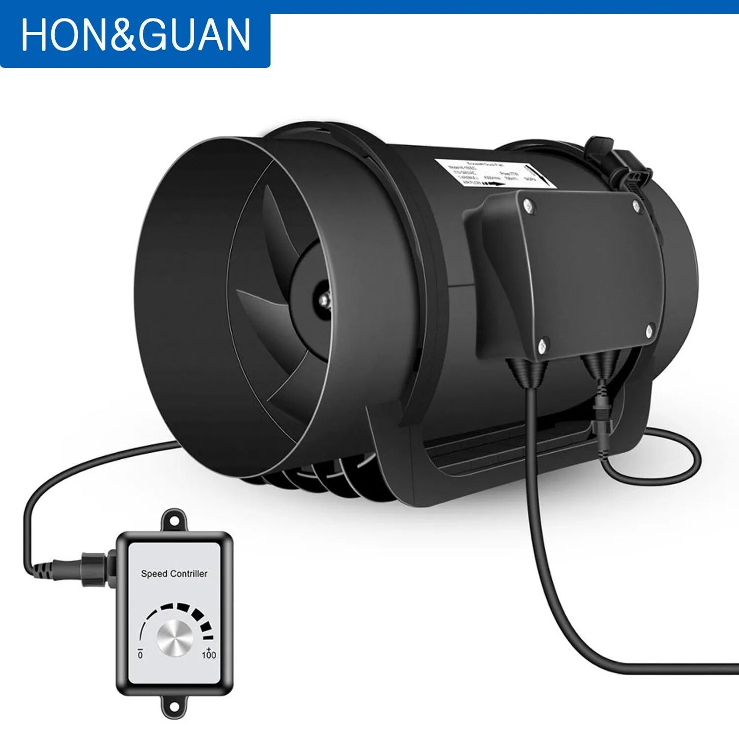 Hon&Guan 8 Inch Inline Duct Fan