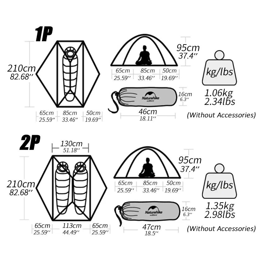 Naturehike Tent VIK Ultralight Single Tent Waterproof