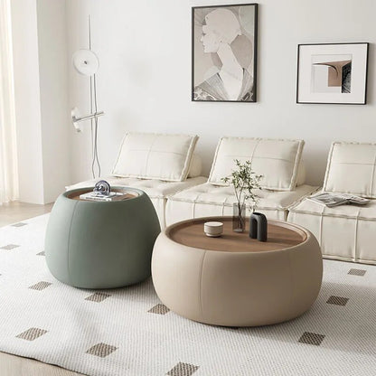 Minimalist Cute Side Table Wood Round Aesthetic
