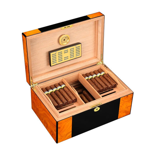 Large Capacity Humidor Cigar Box Cedar Wood