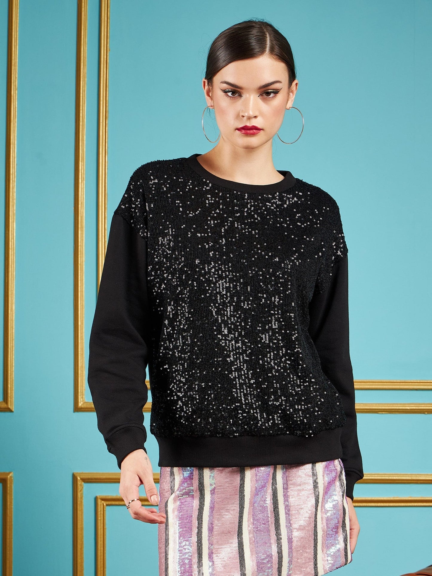 Women Oversized Sweatshirt Dropdown 2