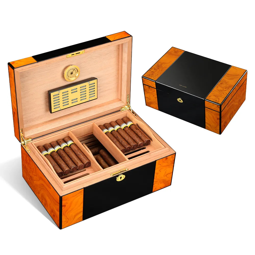 Large Capacity Humidor Cigar Box Cedar Wood