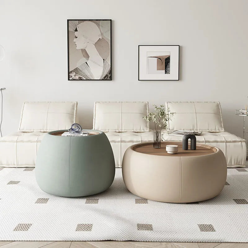 Minimalist Cute Side Table Wood Round Aesthetic