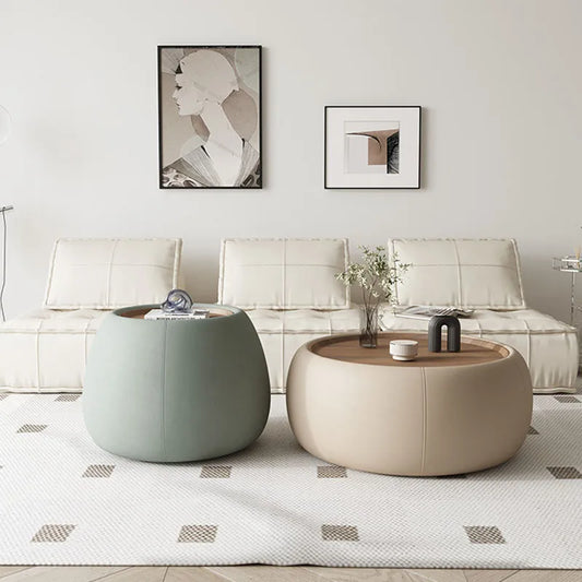 Minimalist Cute Side Table Wood Round Aesthetic