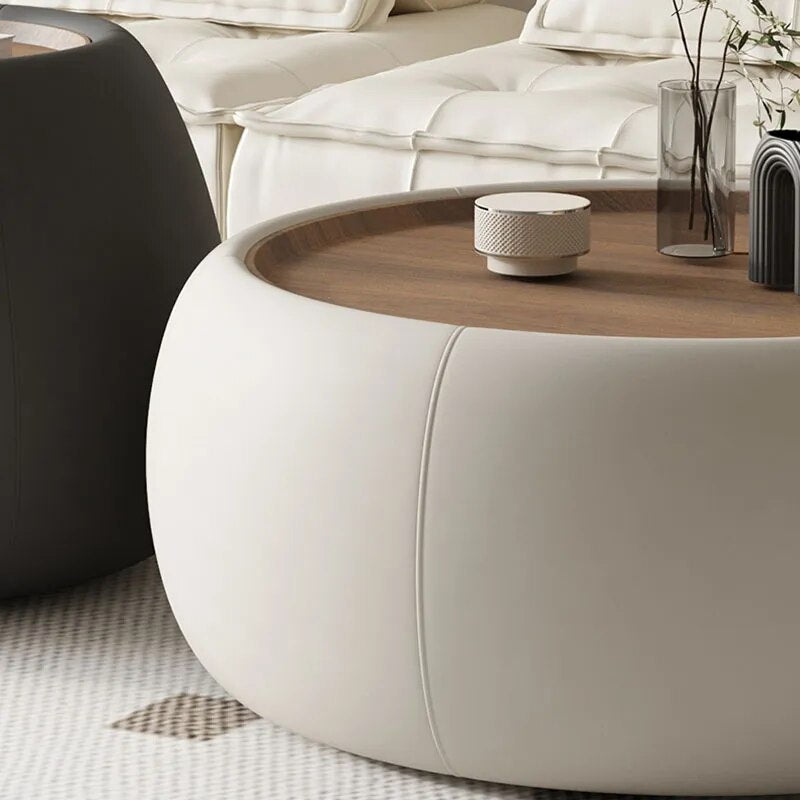 Minimalist Cute Side Table Wood Round Aesthetic