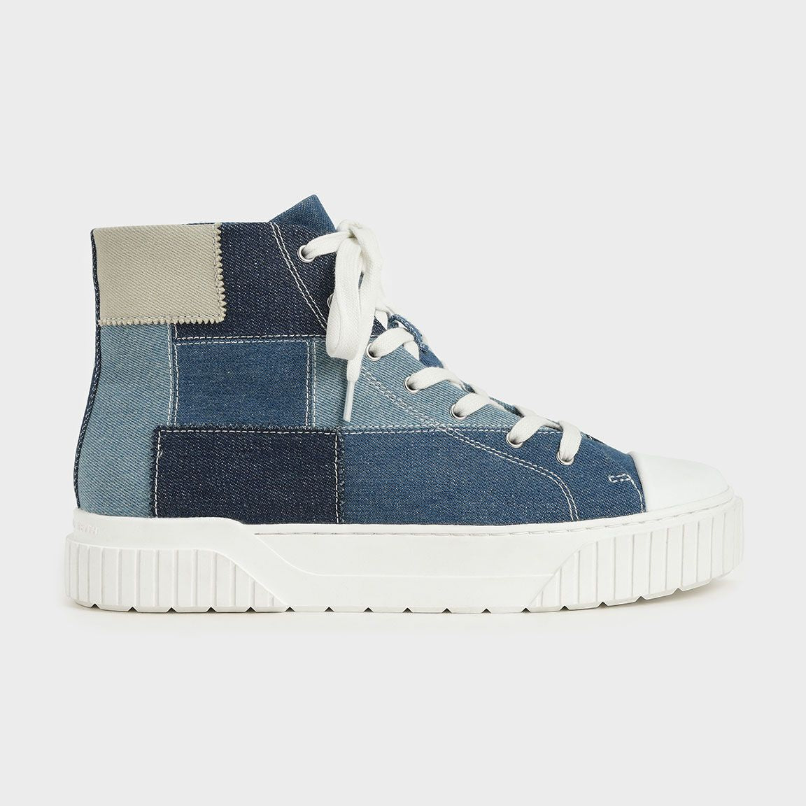 Woven Fabric High Top Sneakers