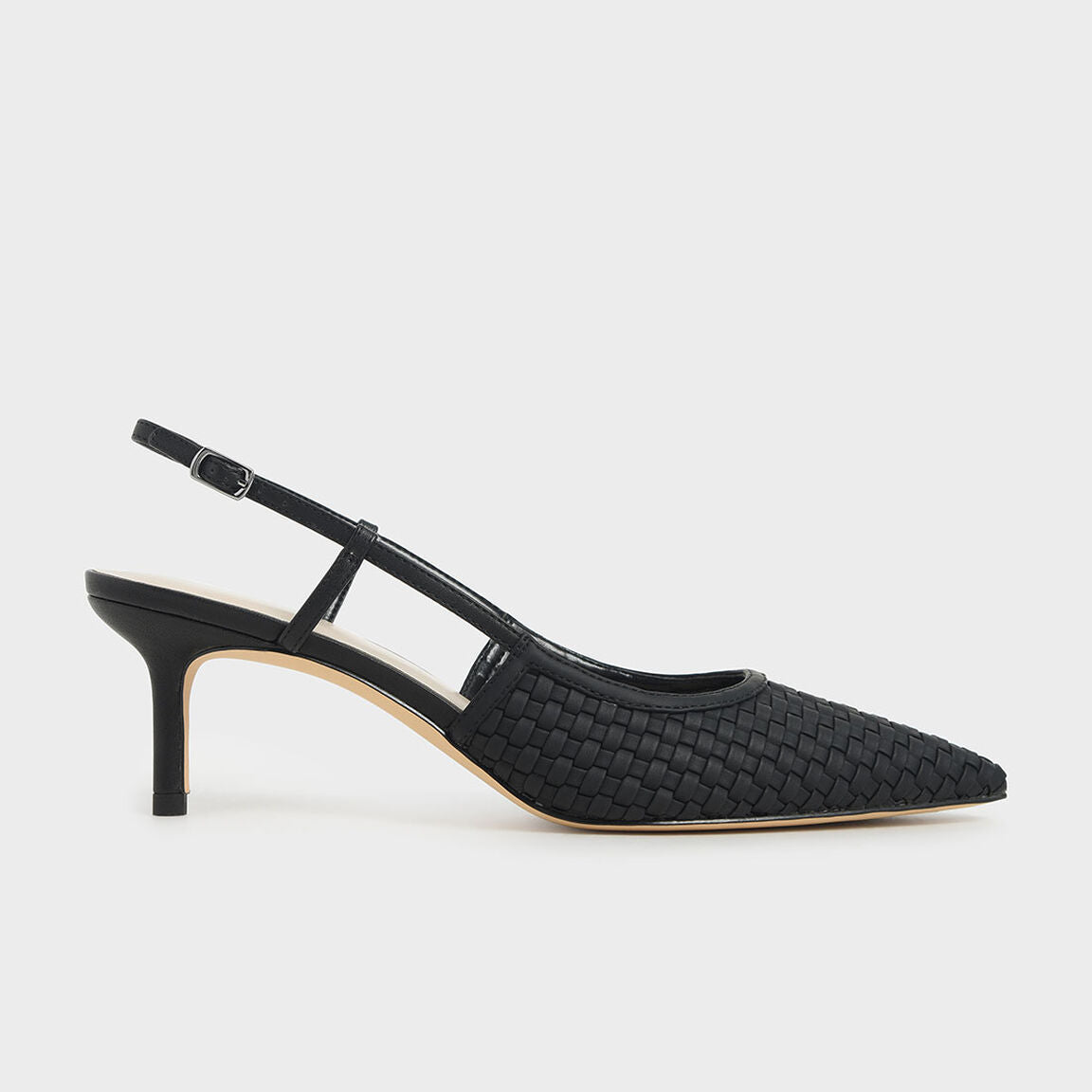 Woven Slingback Pumps